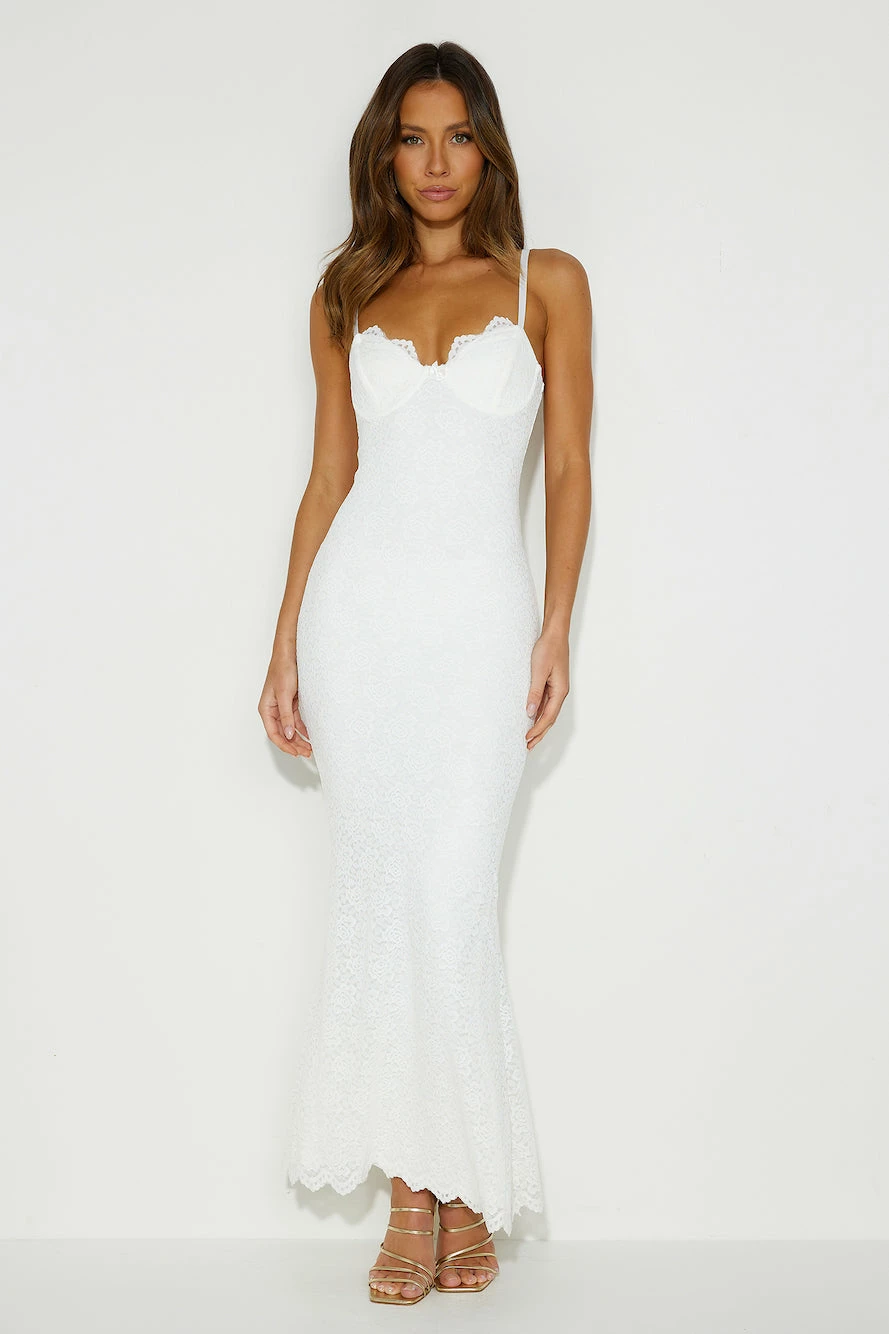 Fates Dream Lace Maxi Dress White 5 Fates Dream Lace Maxi Dress White - Image 3