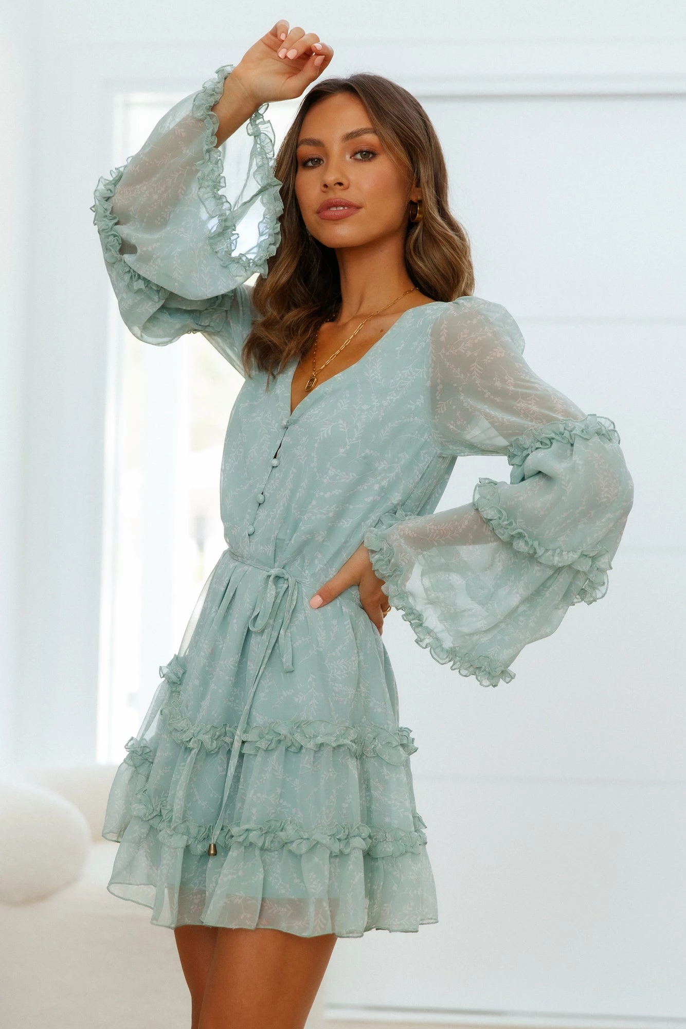 Lyric Of Mia Dress Sage 7 Lyric Of Mia Dress Sage - Image 5