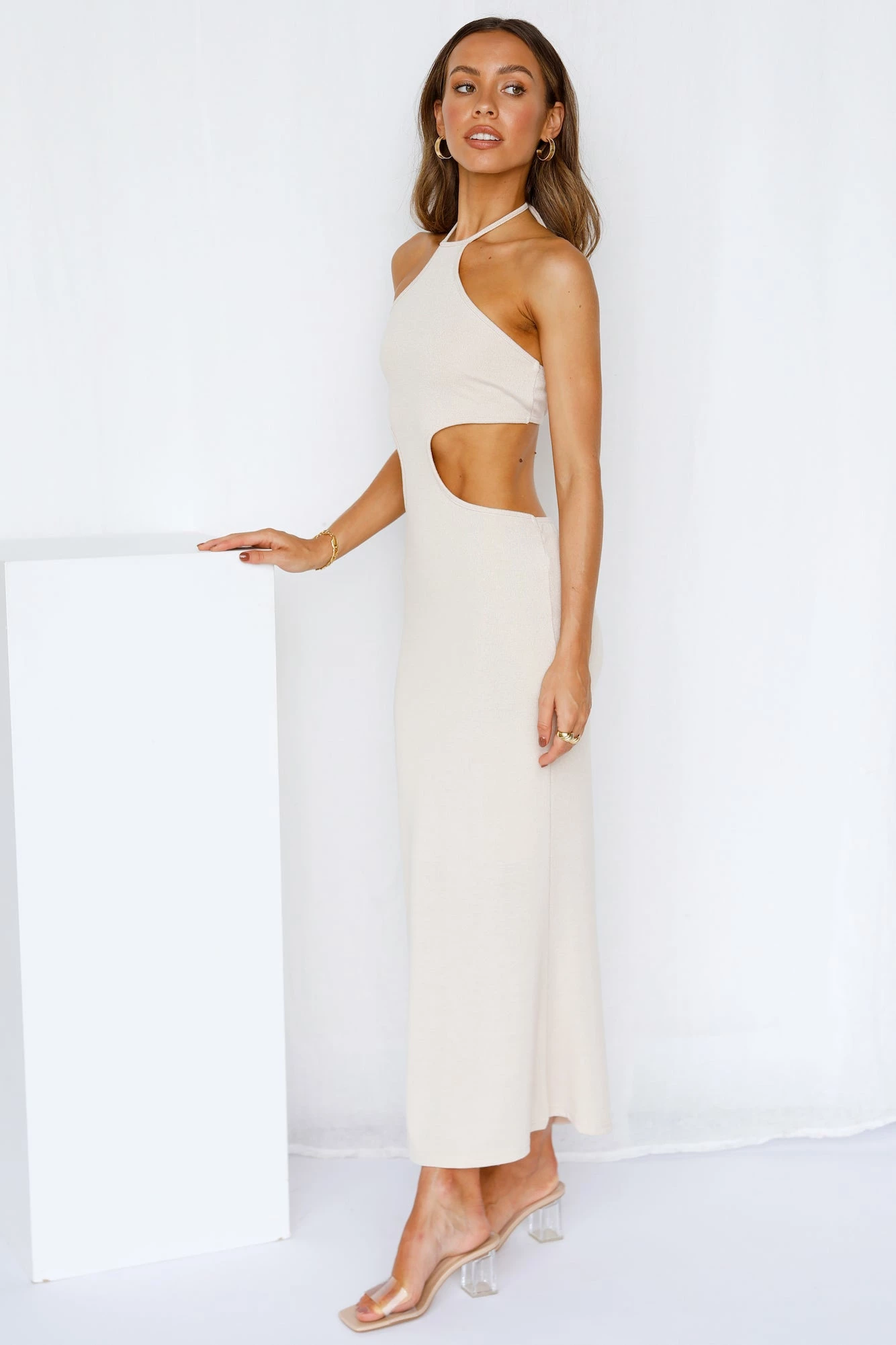 Falling Through Maxi Dress Beige 8 Falling Through Maxi Dress Beige - Image 6