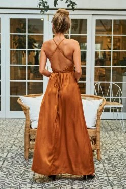 Pure Desire Maxi Dress Camel -Hello Molly Shop hm shot1 4860